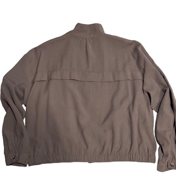 Nine West Grey Utility Bomber Jacket Large - Picture 7 of 9